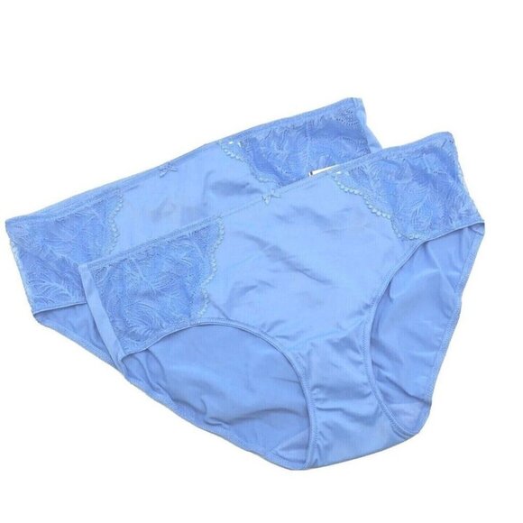 BOGO INC International Concepts Lace Inset Hipster Panties Yacht Blue 2X NEW Lot - Picture 2 of 10